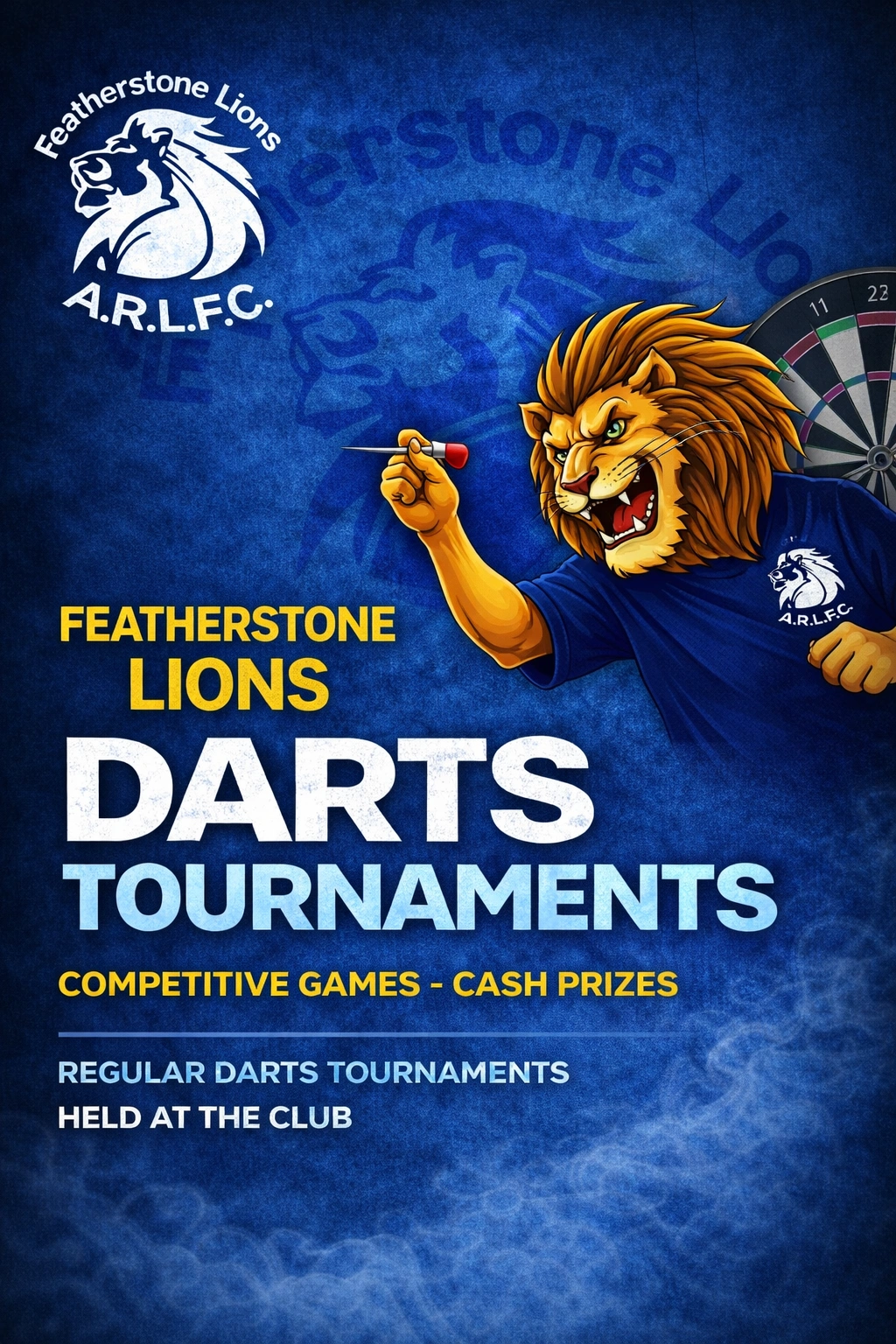 Featherstone Lions Darts Tournements poster 